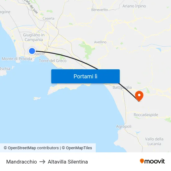 Mandracchio to Altavilla Silentina map