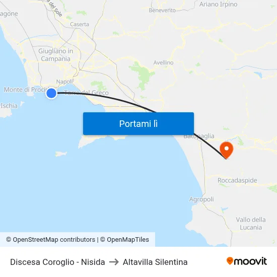 Discesa Coroglio - Nisida to Altavilla Silentina map