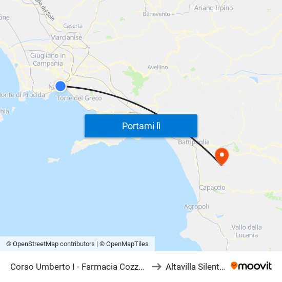 Corso Umberto I - Farmacia Cozzolino to Altavilla Silentina map
