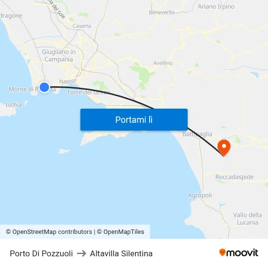 Porto Di Pozzuoli to Altavilla Silentina map
