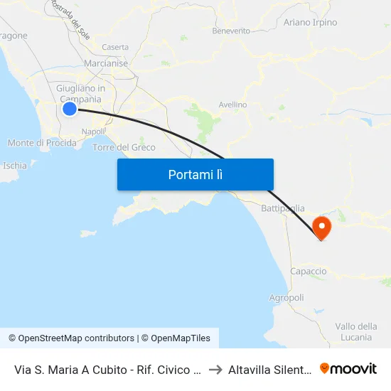 Via S. Maria A Cubito - Rif. Civico N° 5 to Altavilla Silentina map