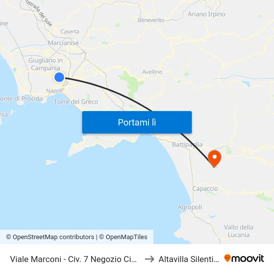 Viale Marconi - Civ. 7 Negozio Cinesi to Altavilla Silentina map