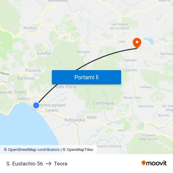 S. Eustachio 56 to Teora map
