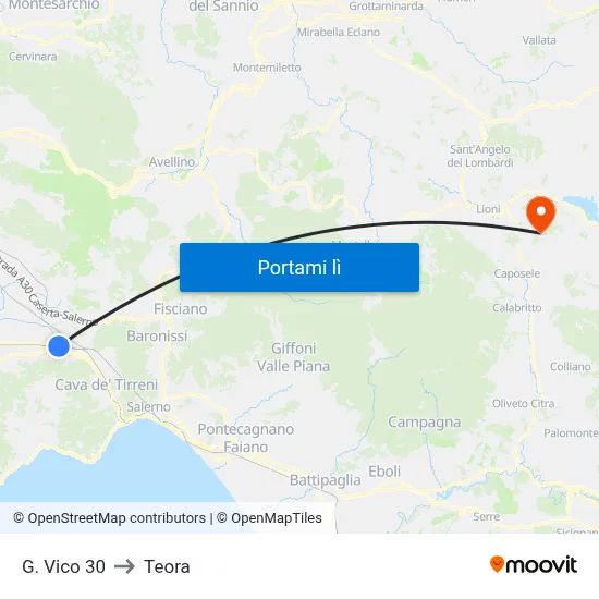 G. Vico 30 to Teora map