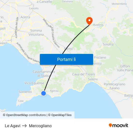 Le Agavi to Mercogliano map