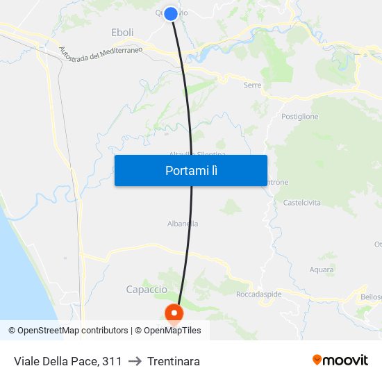 Viale Della Pace, 311 to Trentinara map