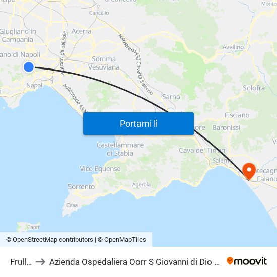 Frullone to Azienda Ospedaliera Oorr S Giovanni di Dio e Ruggi d'Aragona / map