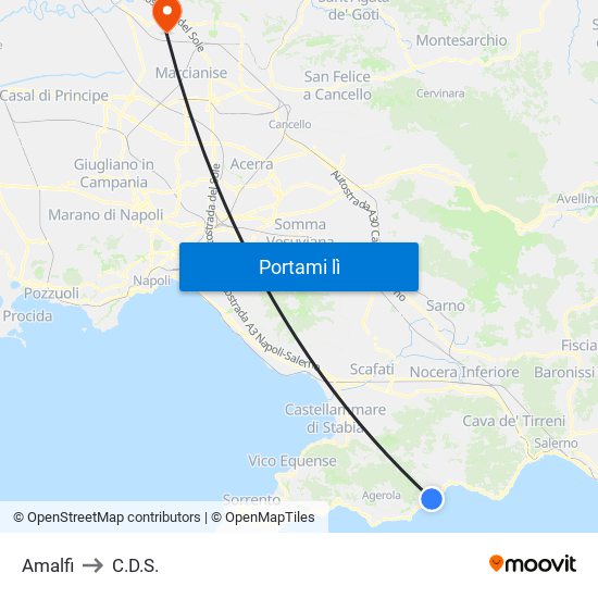 Amalfi to C.D.S. map