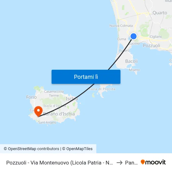 Pozzuoli - Via Montenuovo (Licola Patria - Navidad) to Panza map