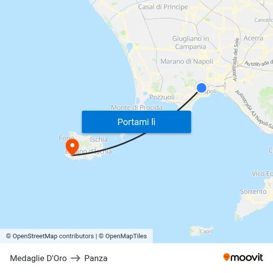 Medaglie D'Oro to Panza map