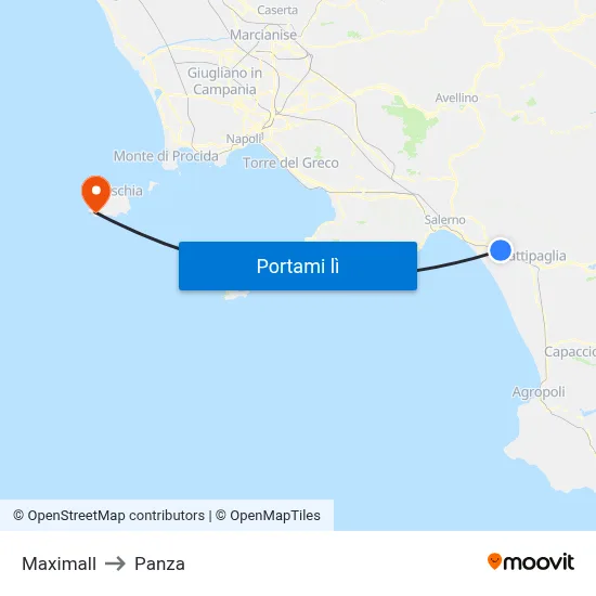 Maximall to Panza map