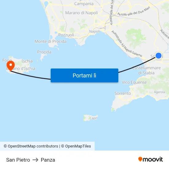 San Pietro to Panza map