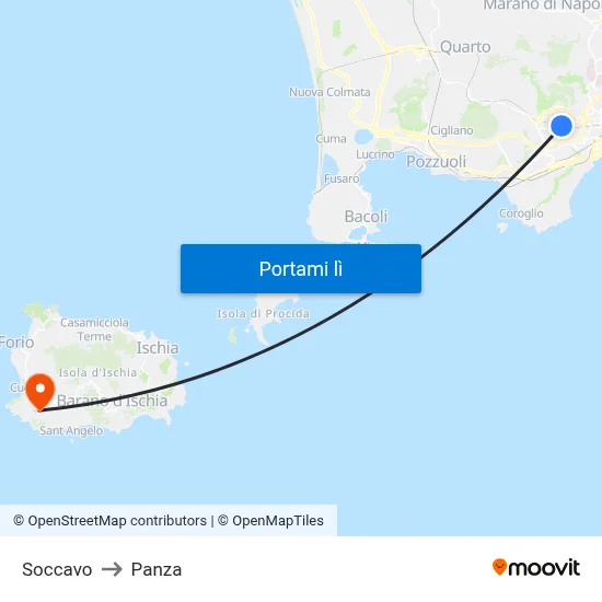 Soccavo to Panza map