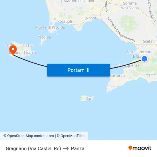 Gragnano (Via Castell.Re) to Panza map