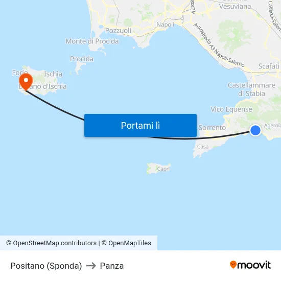 Positano (Sponda) to Panza map