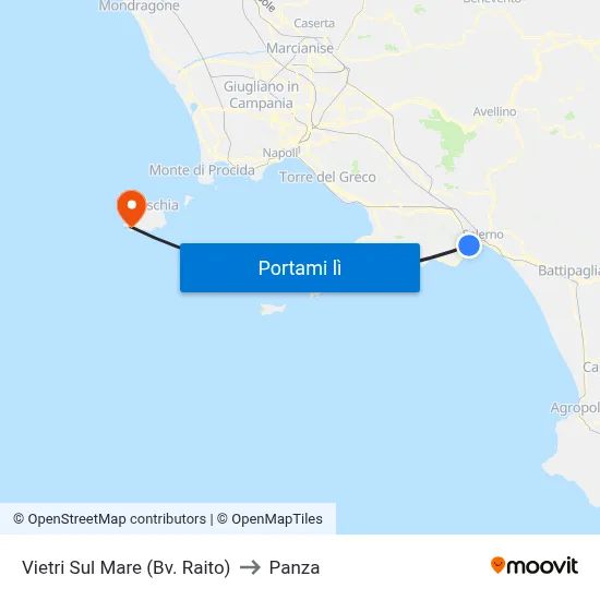 Vietri Sul Mare (Bv. Raito) to Panza map