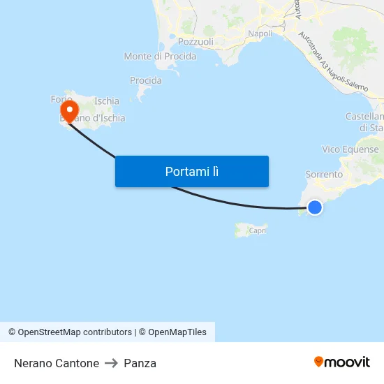 Nerano Cantone to Panza map