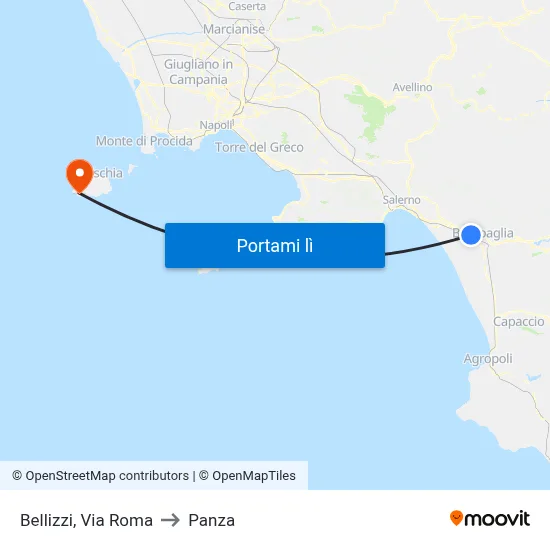 Bellizzi, Via Roma to Panza map