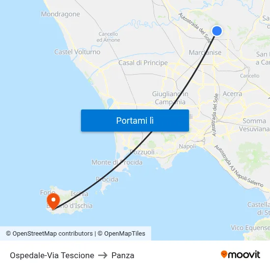 Ospedale-Via Tescione to Panza map