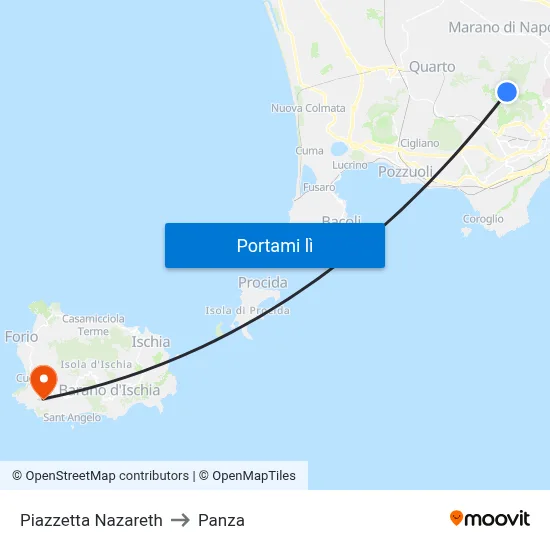 Piazzetta Nazareth to Panza map
