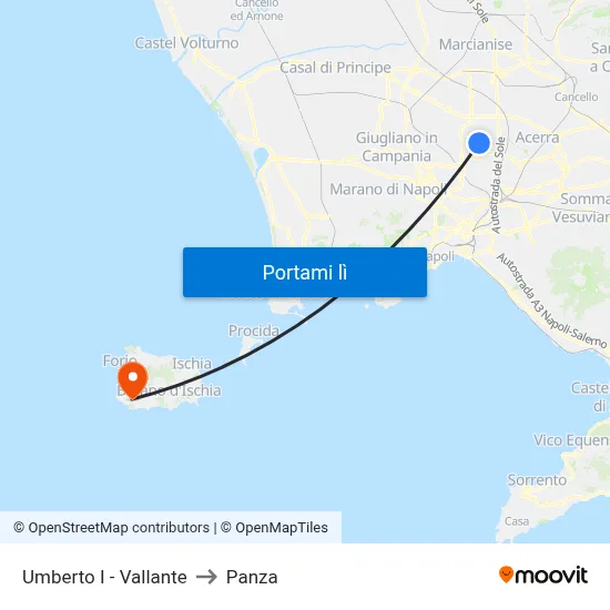 Umberto I - Vallante to Panza map