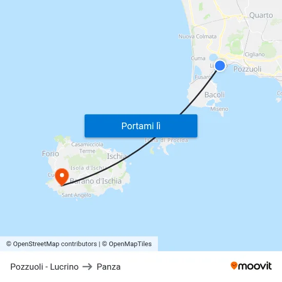 Pozzuoli - Lucrino to Panza map