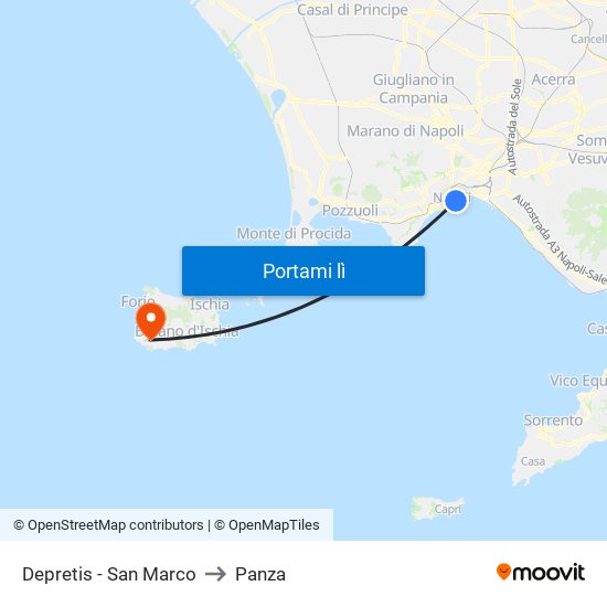 Depretis - San Marco to Panza map
