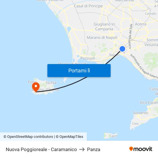 Nuova Poggioreale - Caramanico to Panza map