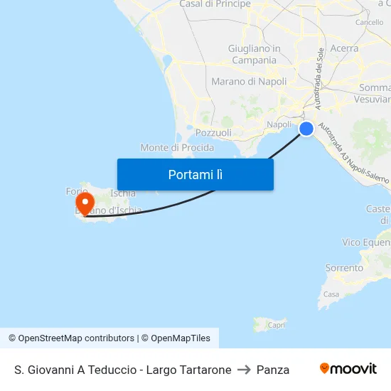 S. Giovanni A Teduccio - Largo Tartarone to Panza map