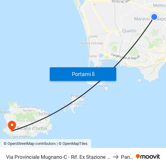 Via Provinciale Mugnano-C - Rif. Ex Stazione Alifana to Panza map