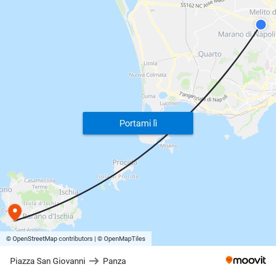 Piazza San Giovanni to Panza map