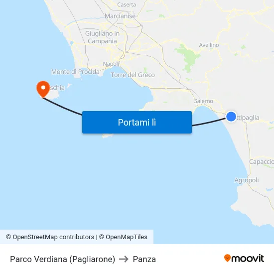 Parco Verdiana (Pagliarone) to Panza map