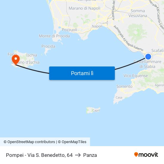Pompei - Via S. Benedetto, 64 to Panza map
