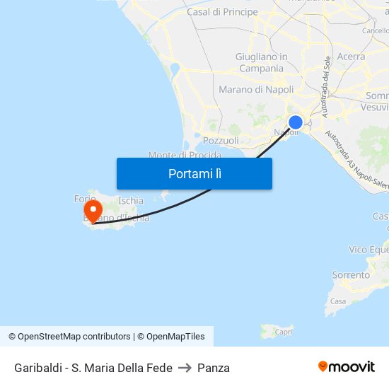 Garibaldi - S. Maria Della Fede to Panza map