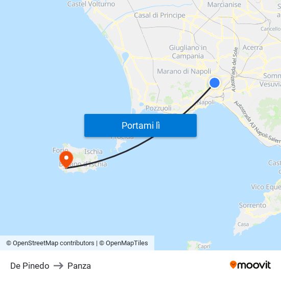 De Pinedo to Panza map