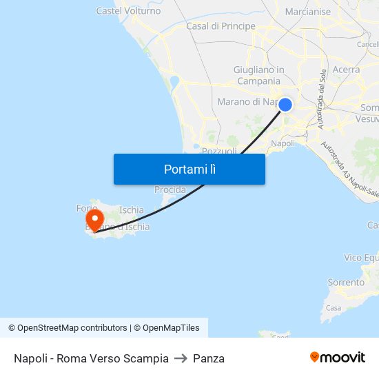 Napoli - Roma Verso Scampia to Panza map