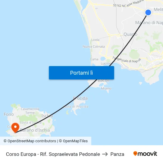 Corso Europa - Rif. Sopraelevata Pedonale to Panza map