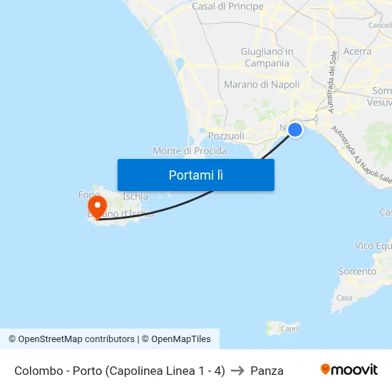 Colombo - Porto (Capolinea Linea 1 - 4) to Panza map