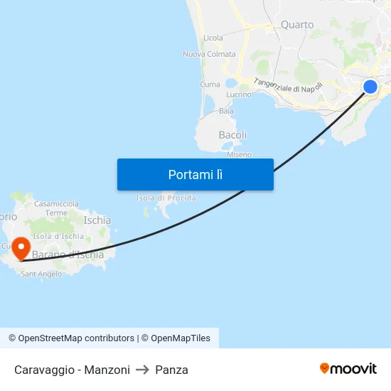 Caravaggio - Manzoni to Panza map