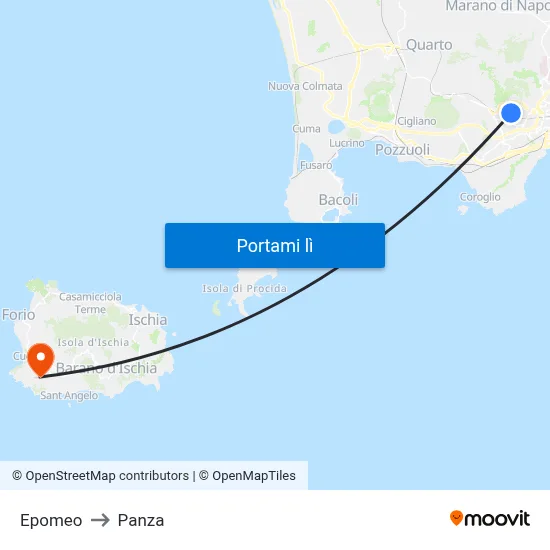 Epomeo to Panza map
