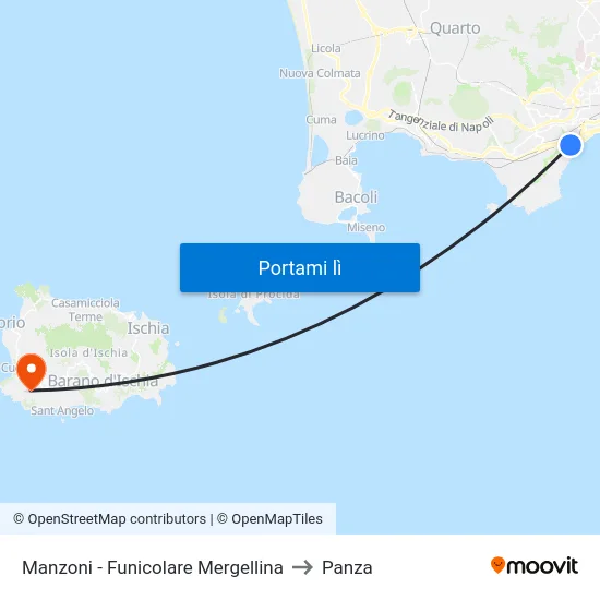 Manzoni - Funicolare Mergellina to Panza map