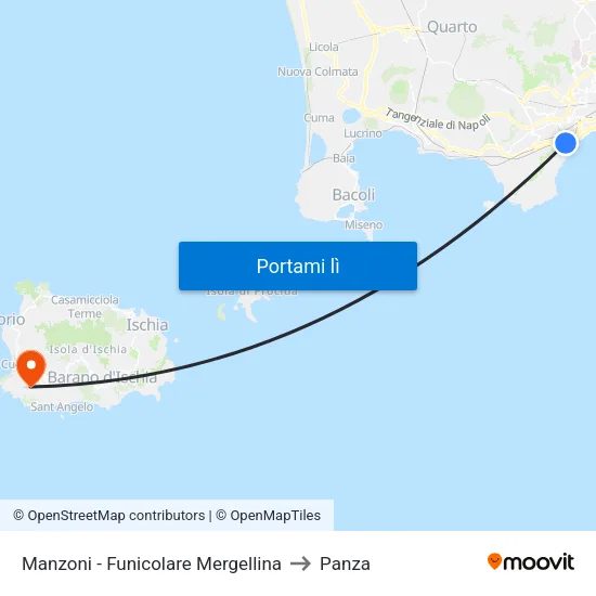 Manzoni - Funicolare Mergellina to Panza map