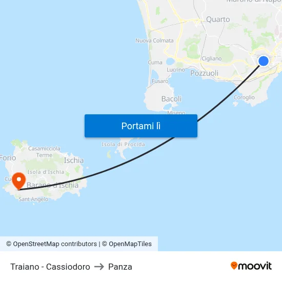 Traiano - Cassiodoro to Panza map