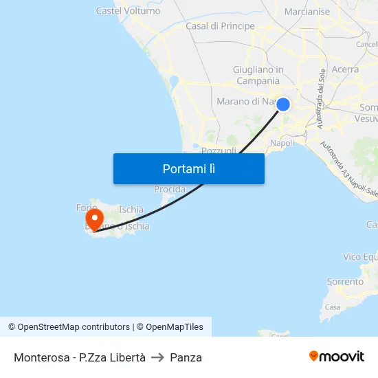 Monterosa - P.Zza Libertà to Panza map