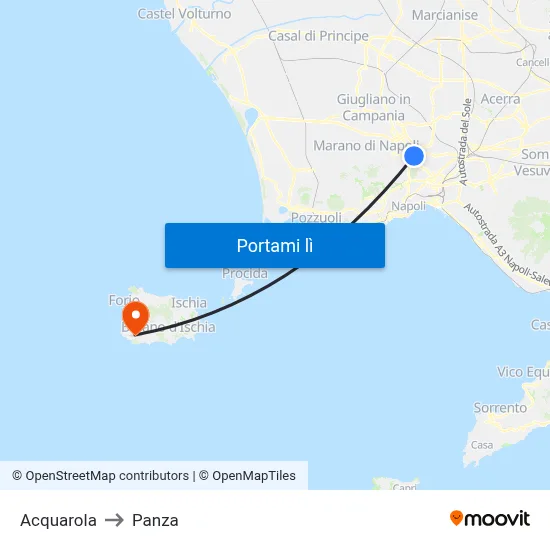 Acquarola to Panza map