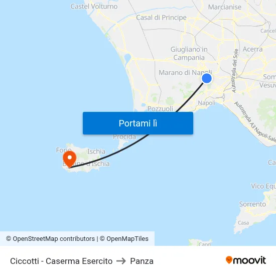 Ciccotti - Caserma Esercito to Panza map