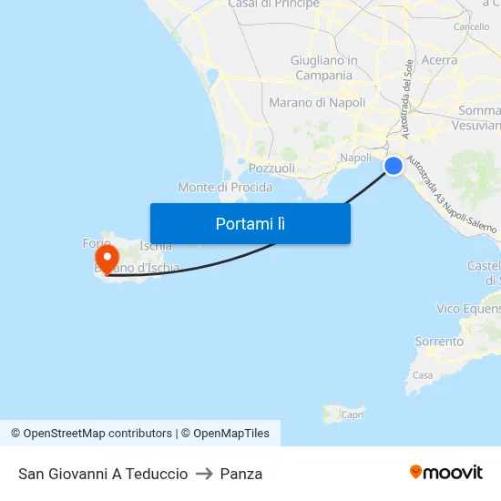 San Giovanni A Teduccio to Panza map