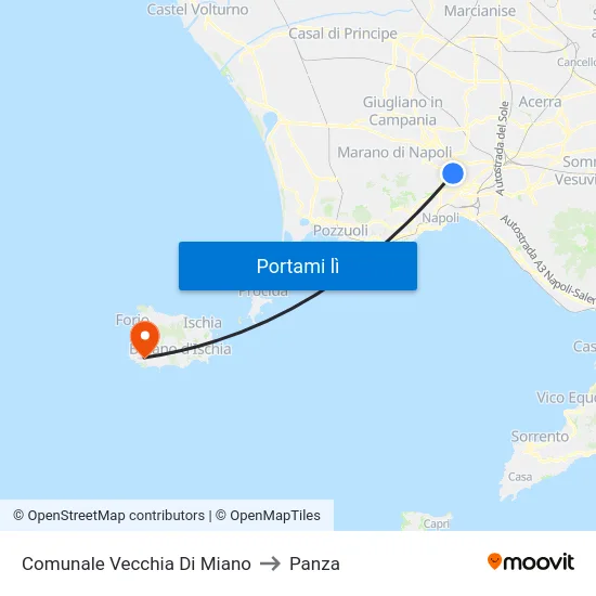 Comunale Vecchia Di Miano to Panza map