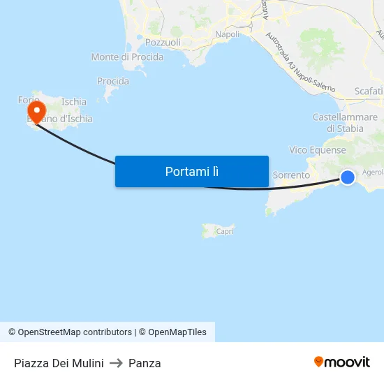Piazza Dei Mulini to Panza map