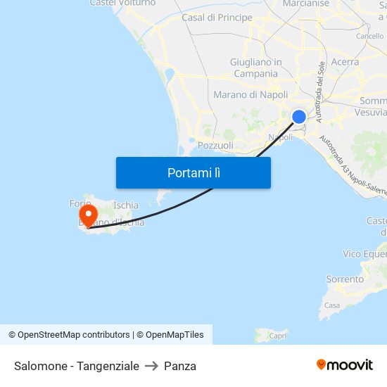 Salomone - Tangenziale to Panza map